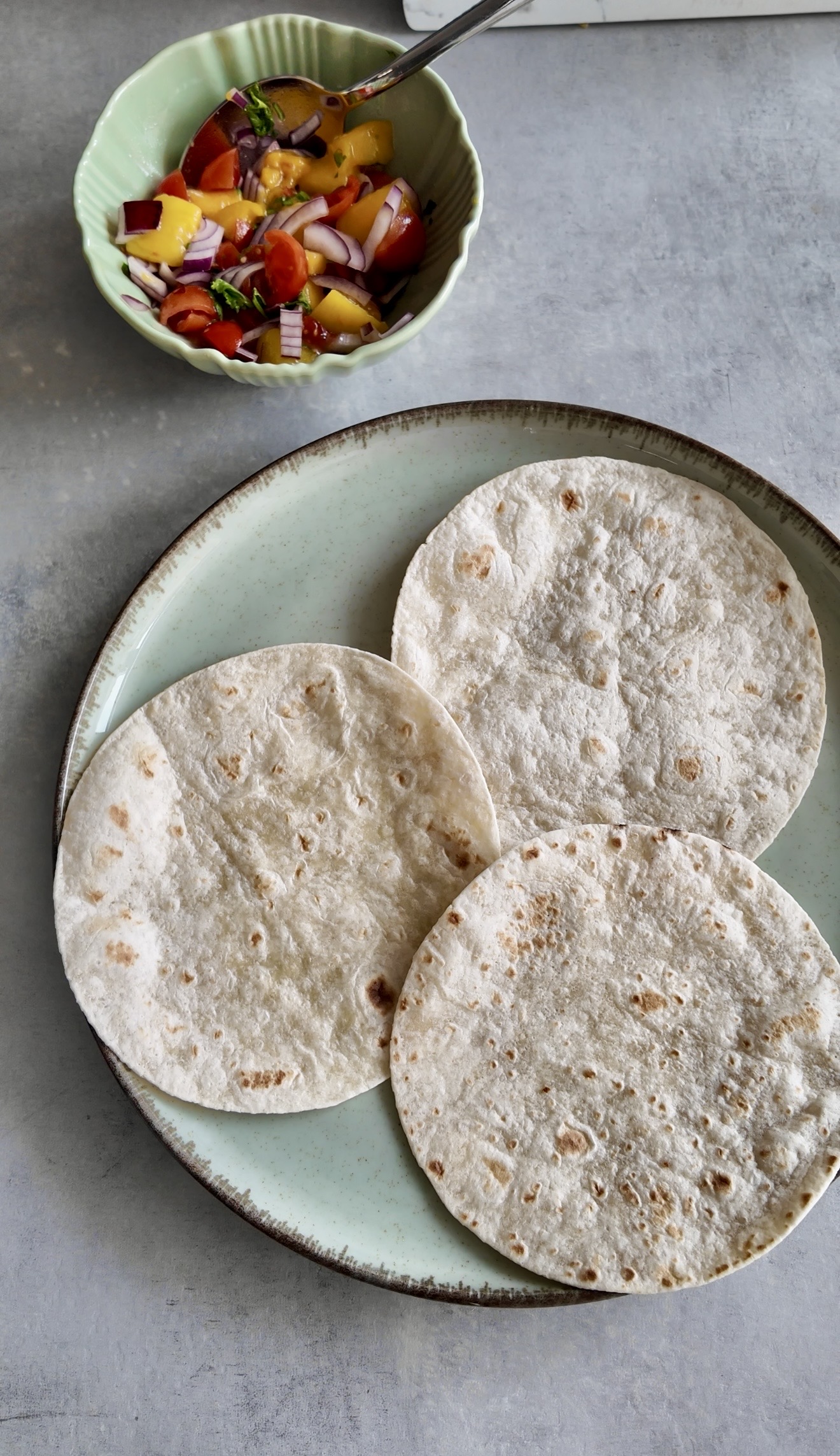 Tortillas para tacos de salmón
